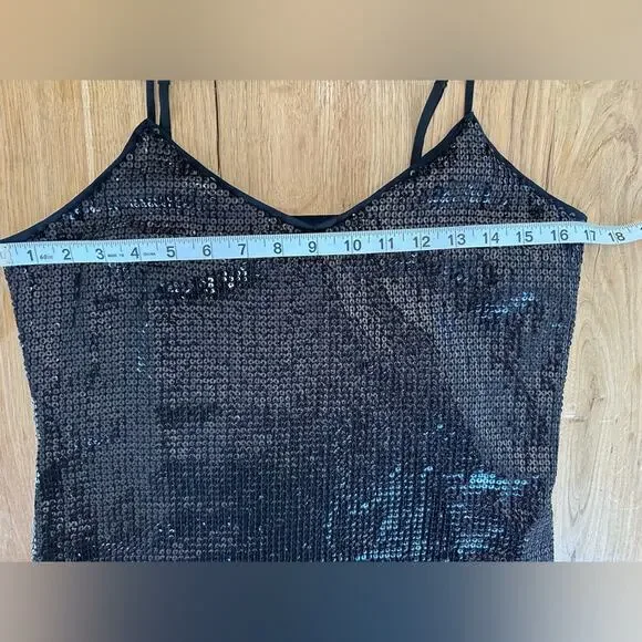 Vince Camuto Black Mini Sequin Cocktail Dress Size XS - Picture 8 of 9